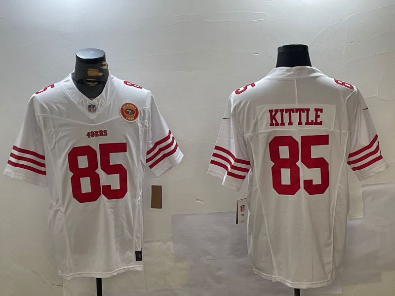 Men San Francisco 49ers #85 Kittle White three generations 2024 Nike Limited NFL Jersey style 5